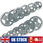 Weight Plates Sets Pair Cast Iron 2" Hole Disc Dumbbell Olympic Barbell Weights