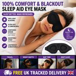 3D Blackout Sleep Mask Eye Mask Travel Sleeping Blindfold Adjustable UK