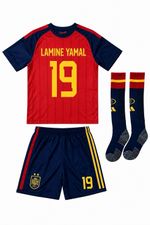 Spain 2026 World Cup Winners Kids Home Football Kit 2 Star Lamine Yamal #19 Set