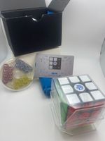 GAN356 Air SM Magnetic 3x3 Speed Cube Black Stickered Boxed Accessories P81B