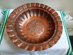 ANTIQUE HAND MADE MIDDLE EASTERN COPPER BOWL WITH HAND BEATEN DESIGN