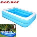 Inflatable Swimming Pool Large Paddling Pools Tub 110/120x85cm Home Bathtub