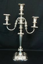 Georgian Antique Silver Sheffield Plate Candelabra/Candlestick c1800-1840s