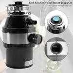 Garbage Disposal 3/4 HP 2800 RPM Under Sink Kitchen Food Waste Disposer w/ Plug.