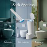 UK Disposable Toilet Brush Set Toilet Bowl Cleaning System Cleaners with Refills