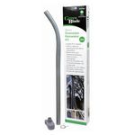 Downpipe Rainwater Kit 35mm Grey PVC 2 Piece Greenhouse Gutter Water Butt 64cm