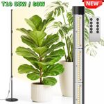 SANSI T10 80W Standing Grow Light Vertical for Indoor Plants Full Spectrum Timer