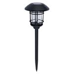 Litecraft Delonix Spike Light Outdoor Solar Powered Garden LED Fitting - Black  