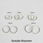 925 Sterling Silver Plated Hinged Hoop Sleeper Circle Ring Earrings Women/Men UK