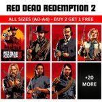 Red Dead Redemption 2 Poster Game Promo A0 A1 A2 A3 A4