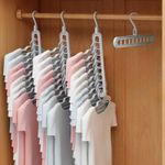 Clothes Hanger 9 holes multi Layer Closet Space Saver Foldable Organizer UK