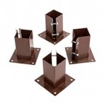 NEW! 4x Heavy Duty Bolt Down Fence Post Shoe Grip Holder - 75 x 75mm