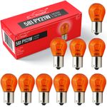 10 x 581 Amber 12V 21W PY21W Bayonet Indicator Set Pins Car Bulbs BAU15S