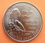 US VIRGIN ISLANDS . 2009-D . B/UNC "TERRITORIES"  QUARTER COIN