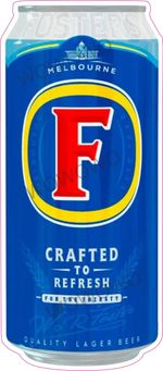 Fosters Lager can sticker drink catering trailer unit Pub Bar Beer cafe decal