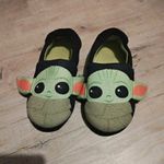 Star Wars Grogu Novelty Slip On Slippers Black/Green UK 4 Standard Fit
