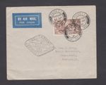 GB KGV 1931 Air Mail SG413a Seahorse 2/6 Flight Cover Batavia Java Cachet FS cds