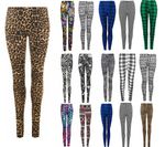 Women Ladies Full Length Printed Legging Jeggings Stretchy Pants Skinny Leggings