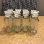 Vintage Spice Jars Apothecary Bottles Taiwan & Plastic Stopper 4x3.5x8.5/9.5cm