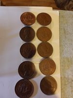 10 x Queen elizabeth old Half Pence Coins