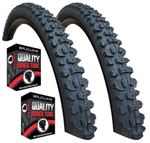 Kenda SMOKE 24 x 1.95 Black Mountain Bike TYREs TUBEs K-816 Off Road MTB Knobby