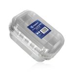 Aluminium Foil Tray With Lid Food Container Meal Prep 20x13x6cm 10 Pk Coppice