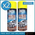 2 x 400ML AUTO EXTREME RUST PROOFER SPRAY AEROSOL KILLS PREVENTS PROTECTS NEW