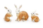 Saturno Silver and Enamel Rabbits - Fully Hallmarked Sterling Silver