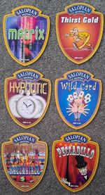 6 PUMP CLIPS - SALOPIAN BREWERY, SHROPSHIRE - PLEASE READ DESCRIPTION