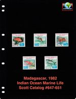 $5.15 Scott Value - 1982 MADAGASCAR Fish of Indian Ocean scarcer CV MNH NH UMM