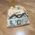 Vintage Paramount Pottery England Cottage Ware Butter Dish with Lid Hand Painted