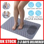 27*14'' Bath Mat Non Slip Shower Mat Large Strong Suction Anti-Mold PVC Mats New