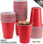 Disposable Red Party Cups American 12oz and 16oz Ping Pong Cups Reusable Option