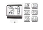 Birthday Charm Personalised Number fits Italian stretch link bracelet 9mm zircon