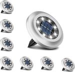 Torchtree Solar Lights Outdoor Garden,600Mah Solar Ground Lights, 8 LED Solar Di
