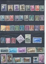 Turkey stamps.  1940s & 1950s used lot. 2 bottom right with thins  (AV144)