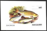 Iso, Azurine Dobule Rudd, Fish, MNH M/S Imperf Sheet #M1767
