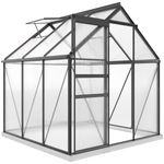 Walk in Garden Greenhouse Polycarbonate Sliding Door Home Use