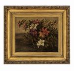 Late 19th Century Floral Still Life Oil Painting (c.1890) Gilt Frame