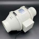 AirTech-UK Elite Inline Extractor Fan 100mm/4" Dual Speed Silent Fan with Timer