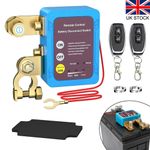 Wireless Dual Remote Car Battery Disconnect Relay Master Kill Cut-off Switch 12V
