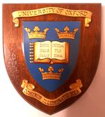 UNIVERSITY OF OXFORD MESS PLAQUE OR SHIELD BESUTIFULLY HAND RESTORED