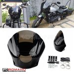 Smoked Quarter Fairing Windshield Fit For Harley Sportster XL 1200 883 1988-2021