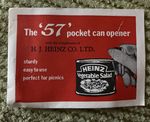Heinz 57 Pocket Can Opener - Vintage 1950s - Sealed