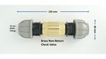 IN LINE BRASS SPRING CHECK NON RETURN VALVE WITH HEAVY DUTY MDPE FITTINGS