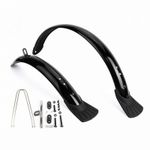 Black Mudguard Pair Splash Protection Bike Mudguard Stable Fit