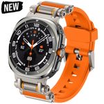 Metal Rubber Sport Band for Samsung Galaxy Watch Ultra 2025 /7 Ultra 47mm Strap