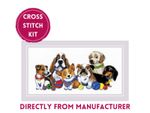 RIOLIS Counted Cross Stitch Kit 1923 Dog Show - Cute Playful Puppy Group
