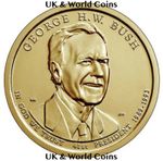 George H.W. Bush 2020 US P or D Unc Presidential Dollar Coin