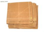 1950's Swiss Army Heavy Duty Tan Canvas Sheet Waterproof Tarpaulin Tarp Military